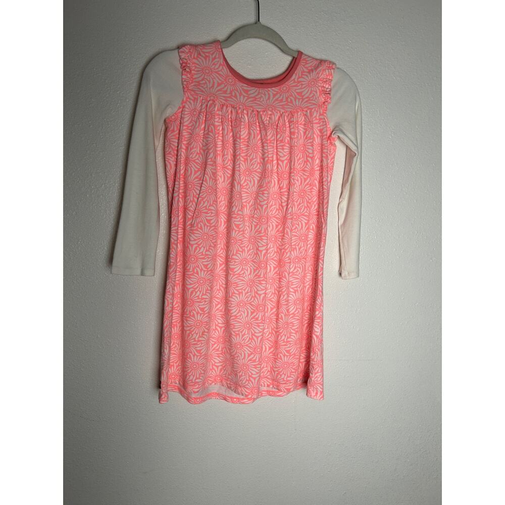 Tea Collection Daisy Field Floral Pink Mighty Mini Dress Size 12